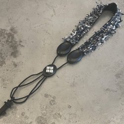 画像1: MORE SHINES/ストラップ/アルトサックス用/Fringe Blue Tweed